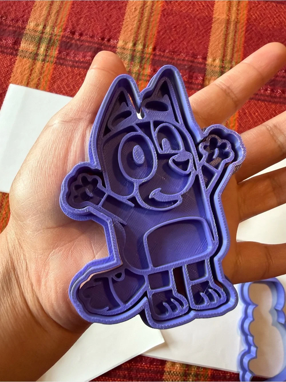 3D Printed Bluey Cookie Cutter Set Bingo Logo Tag Handmade 3pc Baking